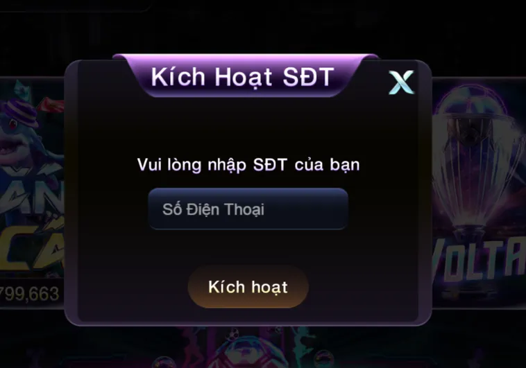 Kích hoạt số điện thoại bảo mật đa tầng đa kênh an toàn tuyệt đối với người chơi.