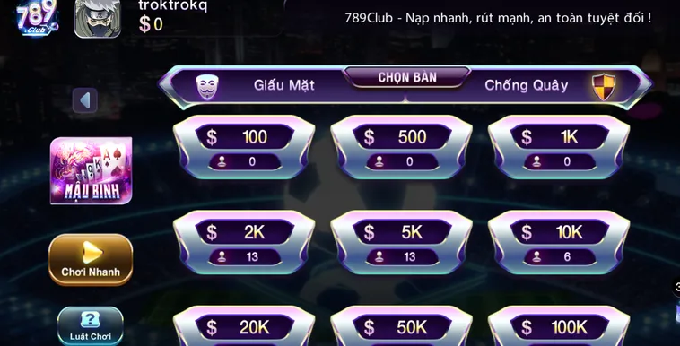 Mậu Binh Tại 789Club Sân Chơi Bài Binh Đỉnh Cao Cho Cao Thủ