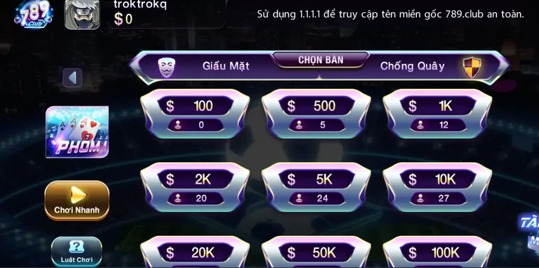 Sảnh Chơi Phỏm tại 789Club Đỉnh Cao Cho Mọi Bài Thủ Chuyên Nghiệp