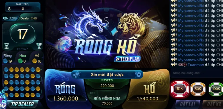 Rồng Hổ Casino Tại 789Club Sảnh Cược Đỉnh Cao Cho Mọi Game Thủ