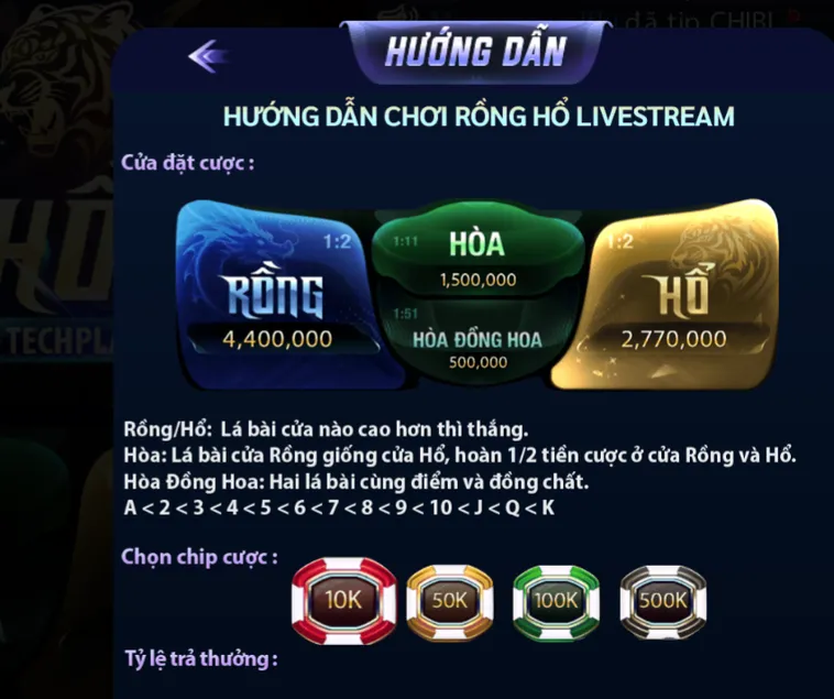 Rồng Hổ Casino Tại 789Club Sảnh Cược Đỉnh Cao Cho Mọi Game Thủ