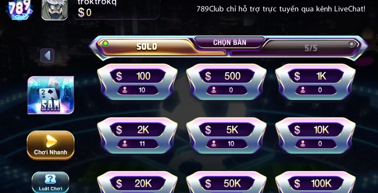 Sâm Tại 789Club Trải Nghiệm Bài Sâm Online Đẳng Cấp Thượng Lưu